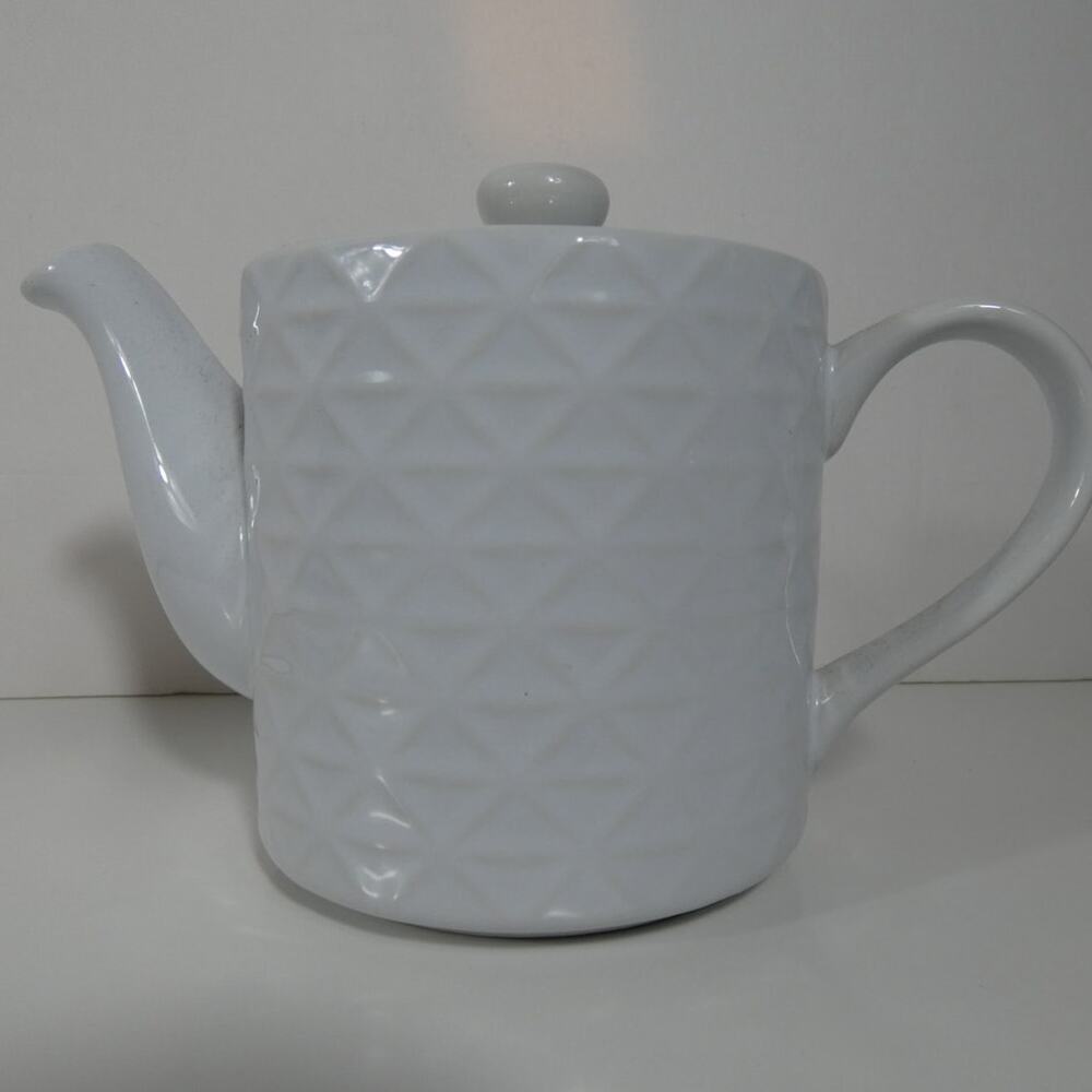 Teapot White Produced by Baskets.com 4 Inches Tall Decorative Ceramic